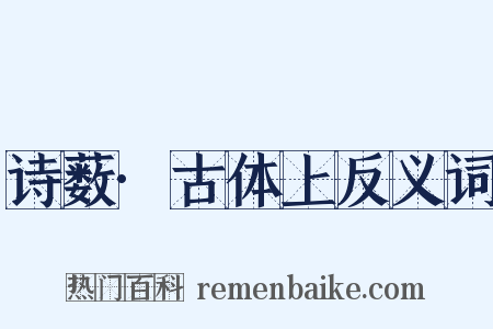 诗薮·古体上反义词是什么意思的图片